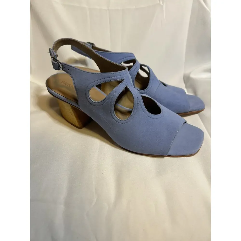 Bernardo Lainey Mid Heel Sandal Cornflower Blue Womens Size 9.5 M‎ #A2